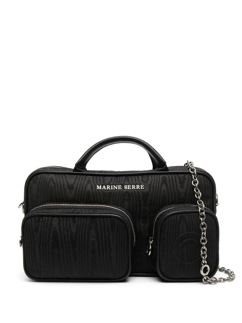 Marine Serre logo-lettering zipped shoulder bag - Black - zdjęcie produktu nr 1