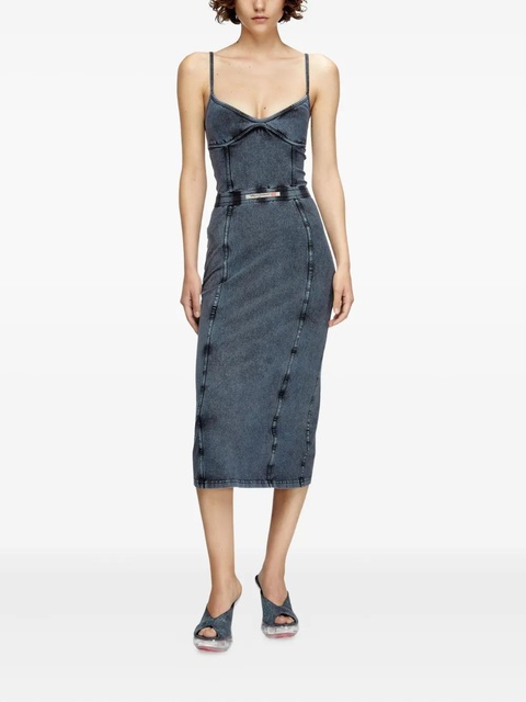 Diesel D-Ony denim midi dress - Black - zdjęcie produktu nr 2