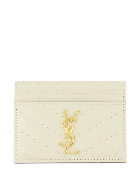 Saint Laurent Cassandre card holder - Neutrals - zdjęcie produktu nr 1