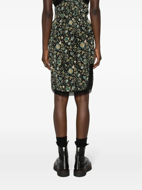 Zadig&Voltaire Bali floral-print midi skirt - Black - zdjęcie produktu nr 2