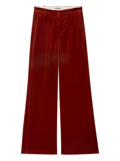 Zadig&Voltaire wide-leg velvet trousers - Red - zdjęcie produktu nr 1