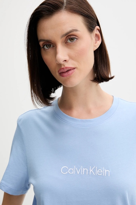 Calvin Klein Underwear piżama bawełniana damska kolor niebieski bawełniana LV00QS7576 - zdjęcie produktu nr 2