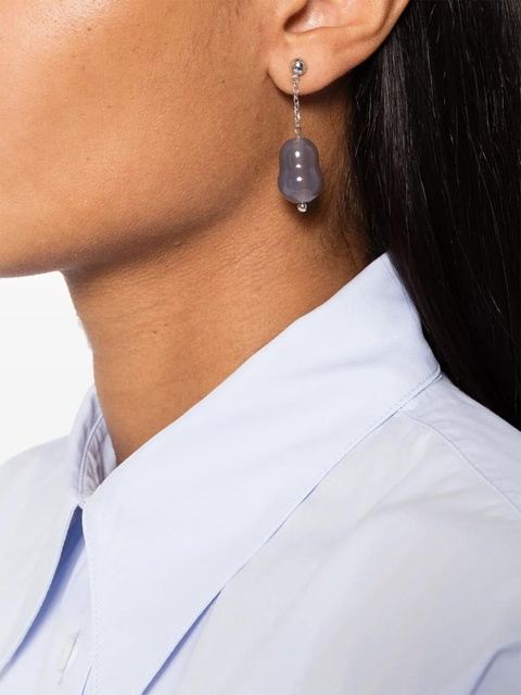 LEMAIRE carved-stone single earring - Grey - zdjęcie produktu nr 2
