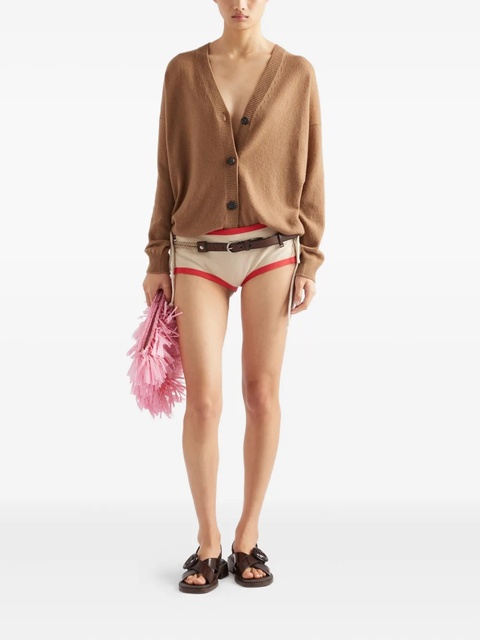 Prada ribbed cashmere cardigan - Brown - zdjęcie produktu nr 2