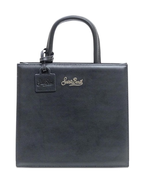 MC2 Saint Barth top-handle logo-detail satchel bag - Black - zdjęcie produktu nr 1