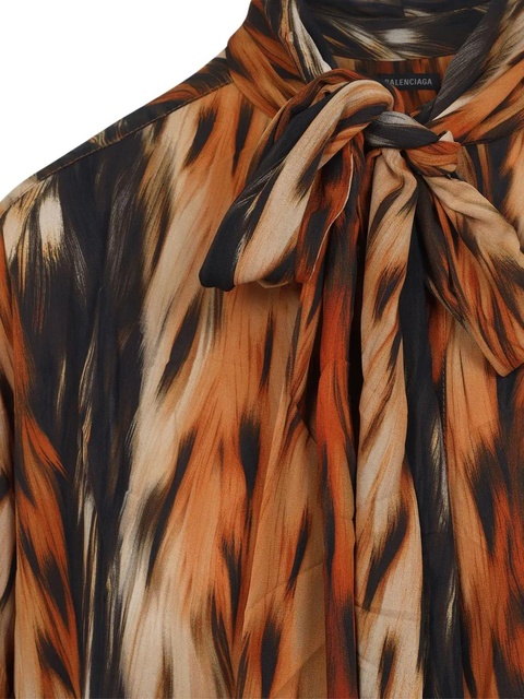 Balenciaga knotted midi dress - Brown - zdjęcie produktu nr 2