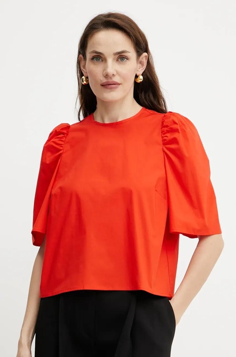 Ivy Oak bluzka ELISABETH ANN damska kolor pomarańczowy gładka IO112366 - zdjęcie produktu nr 2