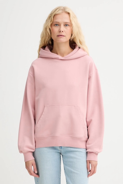Levi's bluza bawełniana damska kolor różowy z kapturem gładka A8790 - zdjęcie produktu nr 1