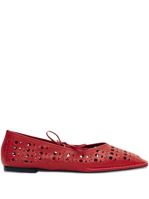 ALOHAS Sway Slit leather ballet flats - Red - zdjęcie produktu nr 1