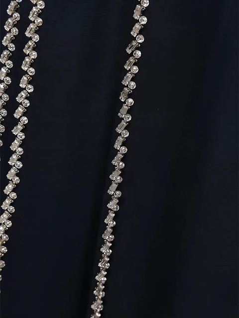 Prada crystal-embellished chiffon minidress - Blue - zdjęcie produktu nr 2