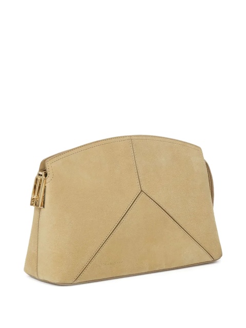 Victoria Beckham Victoria suede zip-fastening clutch bag - Neutrals - zdjęcie produktu nr 2