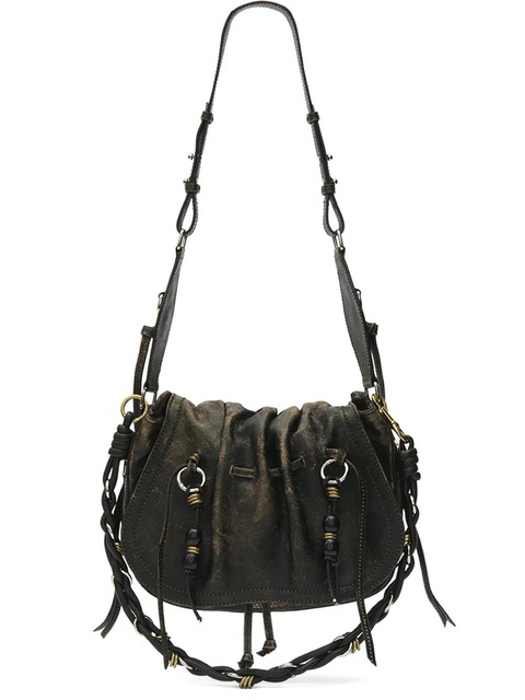 ISABEL MARANT drawstring leather shoulder bag - Black - zdjęcie produktu nr 1