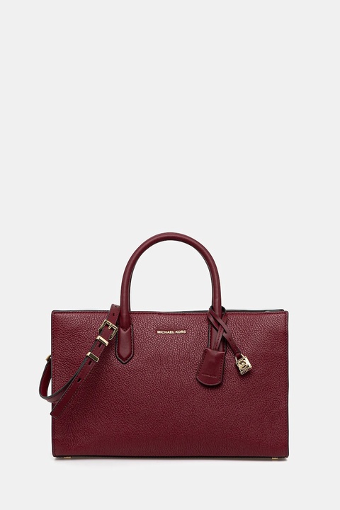 MICHAEL Michael Kors torebka skórzana kolor bordowy 30F4GETS2L - zdjęcie produktu nr 1