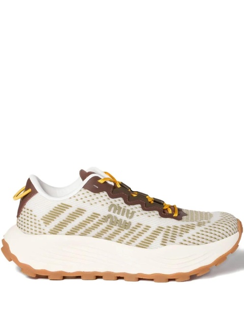Miu Miu mesh-panelled sneakers - Brown - zdjęcie produktu nr 1
