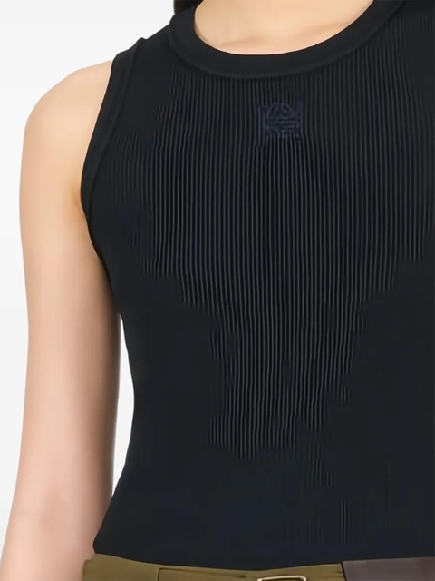 LOEWE ribbed anagram-logo tank top - Black - zdjęcie produktu nr 2