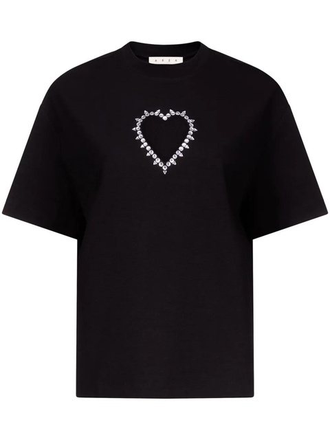 AREA crystal-embellished T-shirt - Black - zdjęcie produktu nr 1