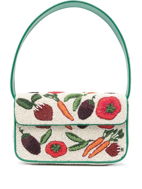 STAUD Tommy beaded-embellishment shoulder bag - Neutrals - zdjęcie produktu nr 1