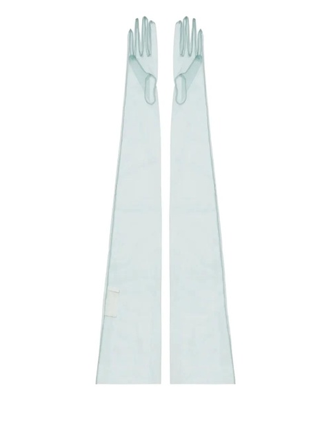 Maison Margiela elbow-length sheer gloves - Blue - zdjęcie produktu nr 1