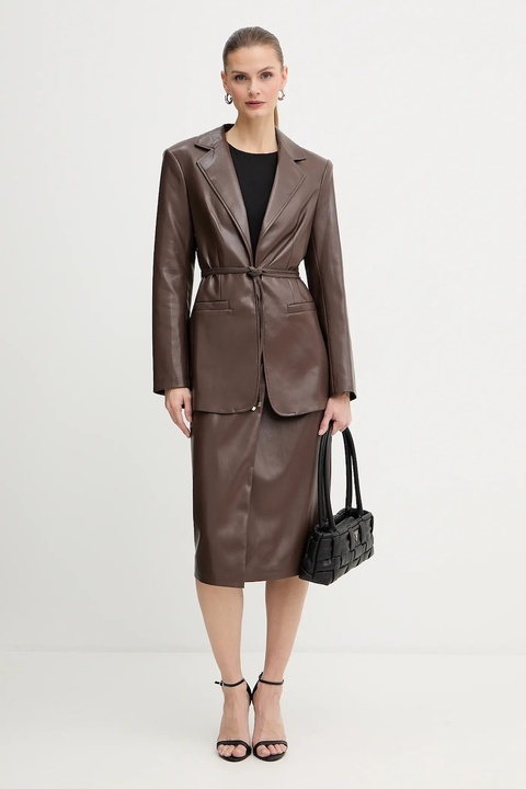 Marciano Guess spódnica GLADYS kolor brązowy midi ołówkowa 5BGD07 7389A - zdjęcie produktu nr 2