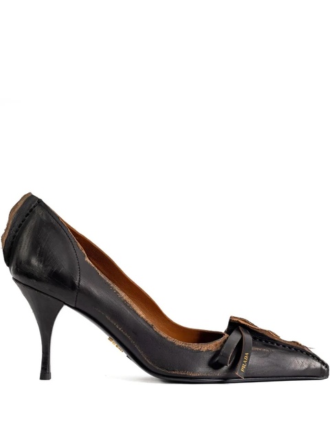 Prada 85mm ribbon-detail pumps - Black - zdjęcie produktu nr 1
