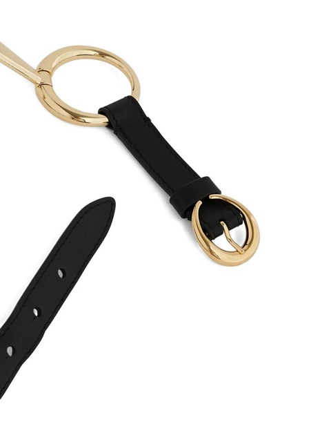 Rabanne ring leather belt - Black - zdjęcie produktu nr 2