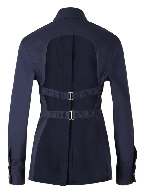 Cult Gaia button-fastening open-back blouse - Blue - zdjęcie produktu nr 1