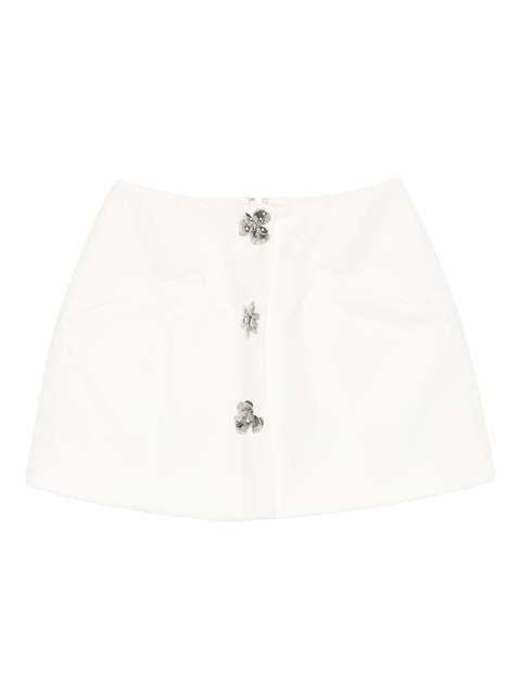 Blumarine floral-embellishment mini skirt - White - zdjęcie produktu nr 1
