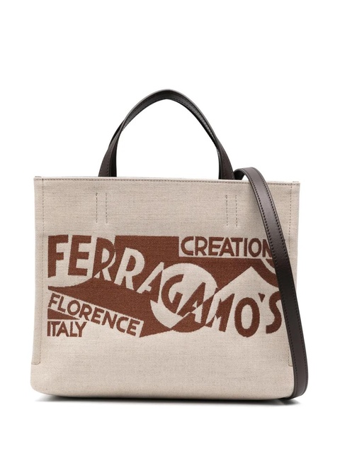 Ferragamo logo tote bag - Neutrals - zdjęcie produktu nr 1