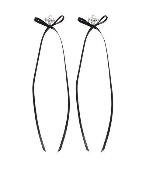 Simone Rocha Bow Ribbon earrings - Silver - zdjęcie produktu nr 1