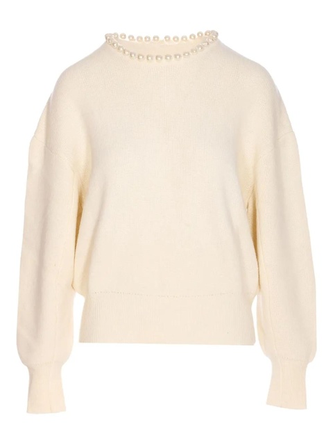 Essentiel Antwerp pearl-embellished jumper - White - zdjęcie produktu nr 1