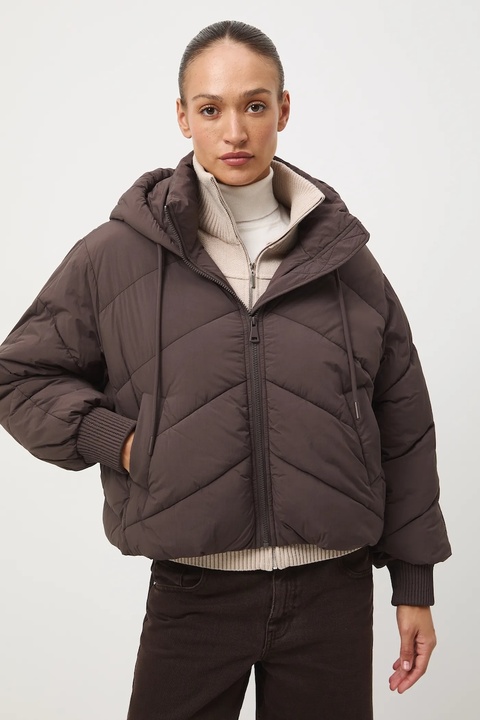 Medicine kurtka damska kolor brązowy zimowa oversize - zdjęcie produktu nr 1