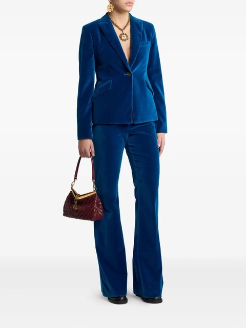 ETRO velvet flared trousers - Blue - zdjęcie produktu nr 2