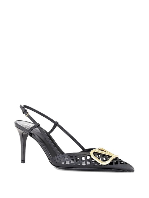 Valentino Garavani 80MM slingback cut-out sandals - Black - zdjęcie produktu nr 2