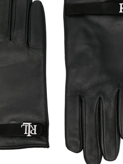 Lauren Ralph Lauren logo-strap gloves - Black - zdjęcie produktu nr 2