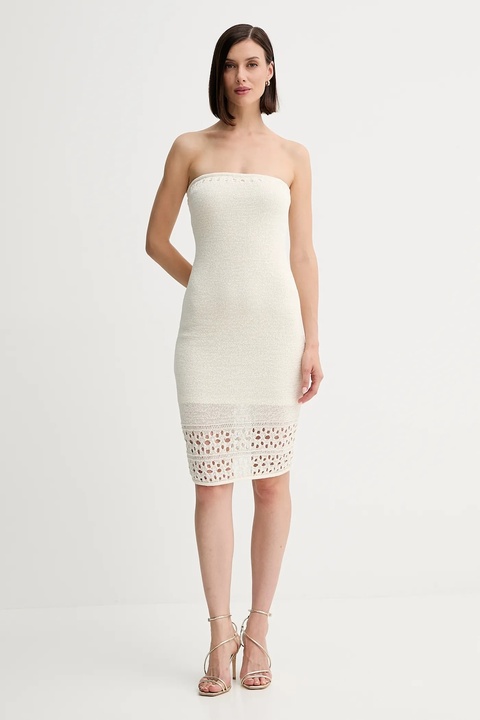 Guess sukienka LEAH kolor beżowy mini dopasowana W5YK76 Z3P21 - zdjęcie produktu nr 1