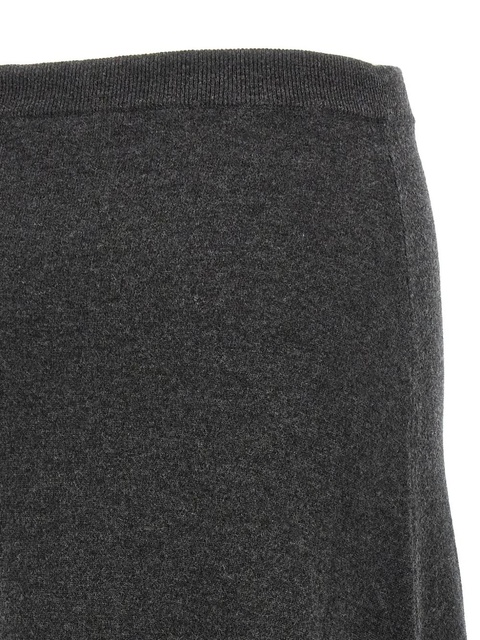 Balenciaga elasticated-waist wool maxi skirt - Grey - zdjęcie produktu nr 2