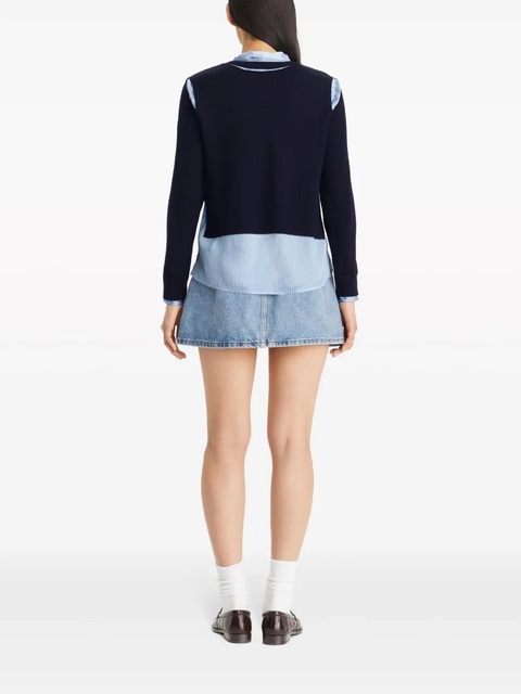 Tory Burch cut-out wool cardigan - Blue - zdjęcie produktu nr 2