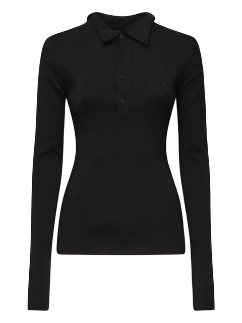 Balenciaga ribbed polo shirt - Black - zdjęcie produktu nr 1