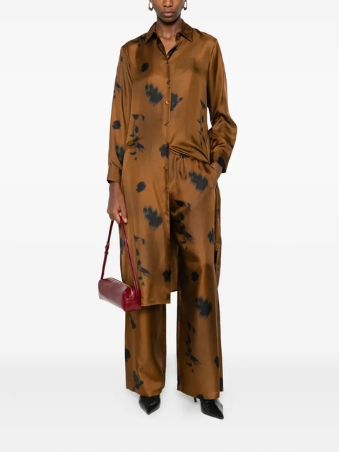 Max Mara floral-print silk dress - Brown - zdjęcie produktu nr 2