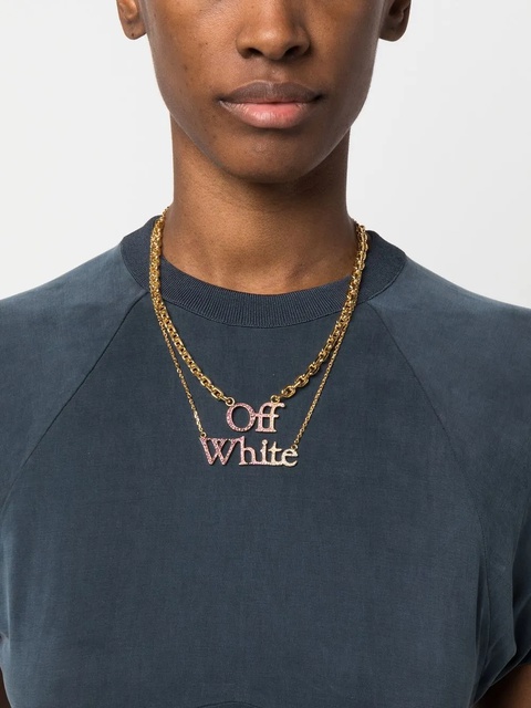 Off-White logo-pendant necklace - Gold - zdjęcie produktu nr 2