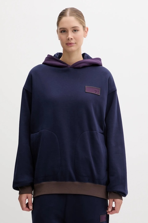 EA7 Emporio Armani bluza dwustronna damska kolor fioletowy z kapturem gładka AF10377-7X000156 - zdjęcie produktu nr 2