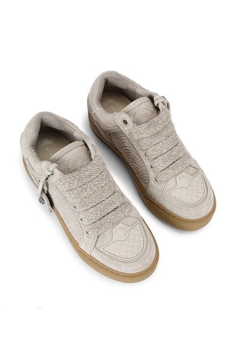 Kurt Geiger London sneakersy zamszowe Southbank Tag kolor beżowy 493347209 - zdjęcie produktu nr 1