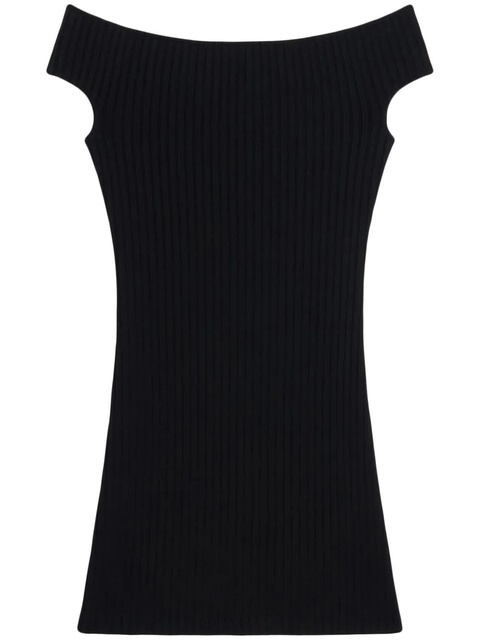 AMI Paris off-shoulder mini dress - Black - zdjęcie produktu nr 1