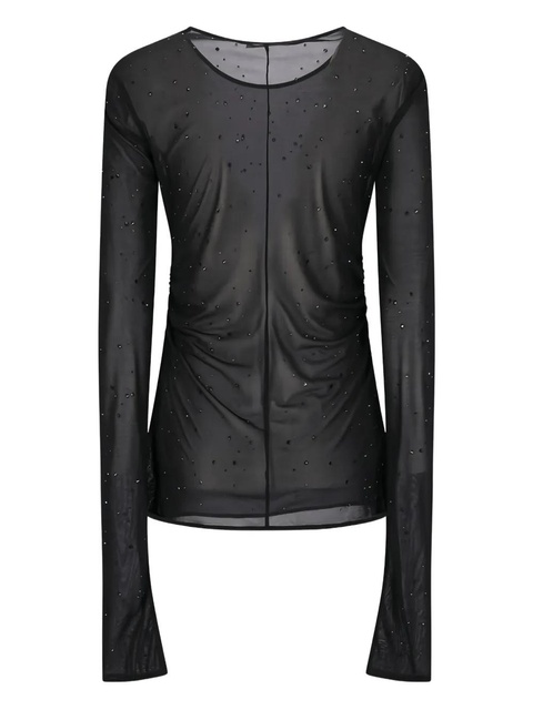 Blumarine crystal-embellished T-shirt - Black - zdjęcie produktu nr 1