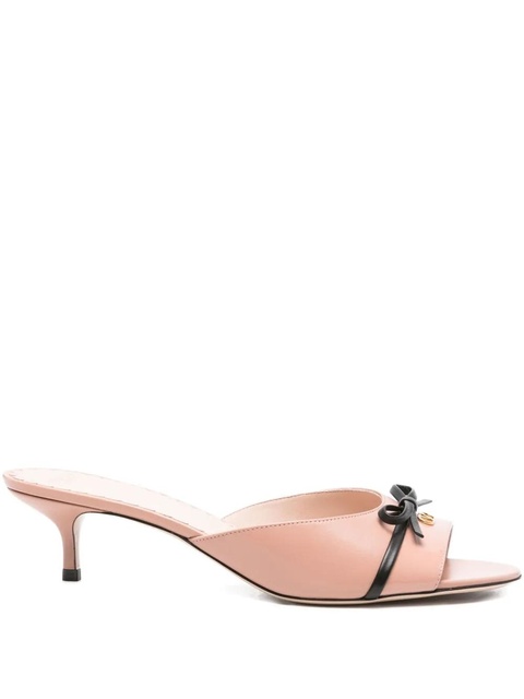 Valentino Garavani 45mm leather heeled mules - Neutrals - zdjęcie produktu nr 1