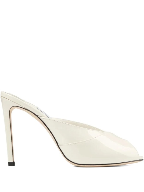 Jimmy Choo 100mm Brigitte peep-toe mules - Neutrals - zdjęcie produktu nr 1