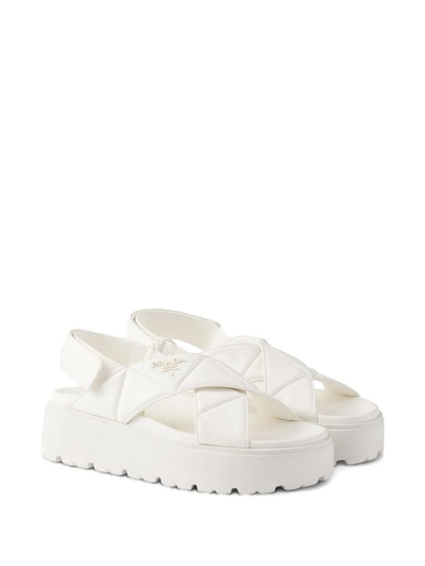Prada leather flatform sandals - White - zdjęcie produktu nr 2