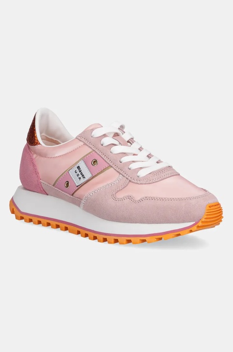 Blauer sneakersy skórzane MILLEN damskie kolor różowy S5MILLEN03 - zdjęcie produktu nr 1