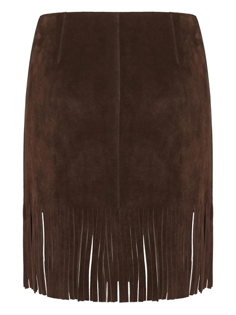 ETRO fringe suede skirt - Brown - zdjęcie produktu nr 2