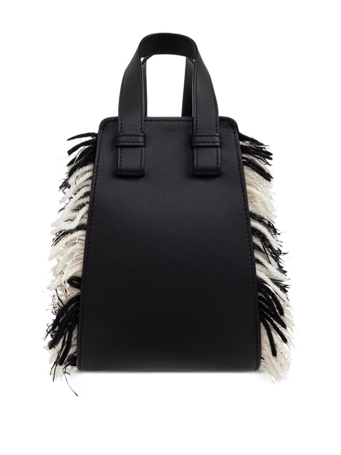 LOEWE x Albers Compact Hammock fringed leather tote bag - Black - zdjęcie produktu nr 1